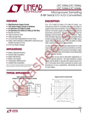 LTC1096IN8 datasheet  